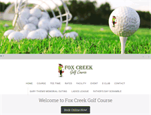 Tablet Screenshot of golffoxcreek.com